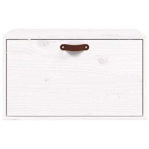 Vægskab 60x30x35 cm massivt fyrretræ hvid