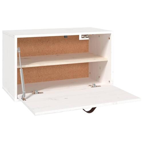 Vægskab 60x30x35 cm massivt fyrretræ hvid