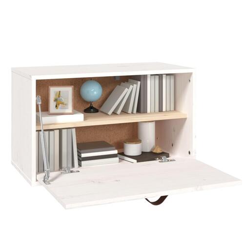 Vægskab 60x30x35 cm massivt fyrretræ hvid