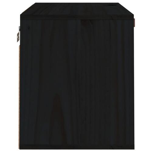 Vægskab 60x30x35 cm massivt fyrretræ sort
