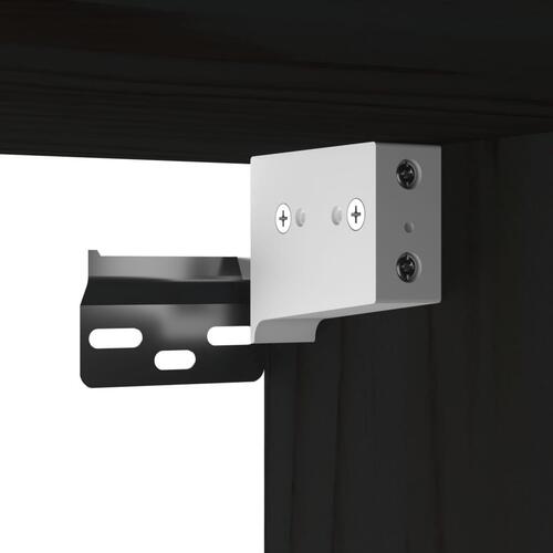 Vægskab 60x30x35 cm massivt fyrretræ sort