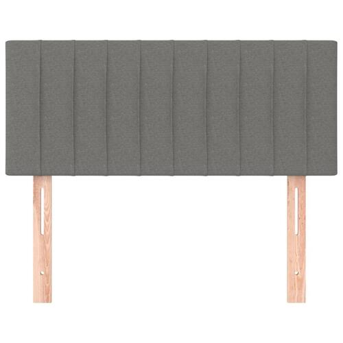 Sengegavl 90x5x78/88 cm stof mørkegrå