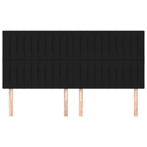 Sengegavle 4 stk. 100x5x78/88 cm stof sort