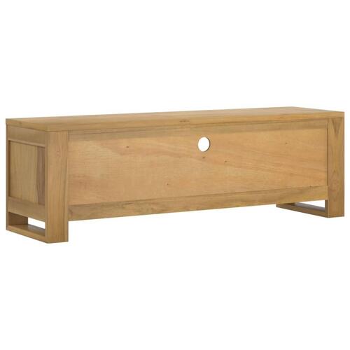 Tv-bord 110x30x35 cm massivt teaktræ