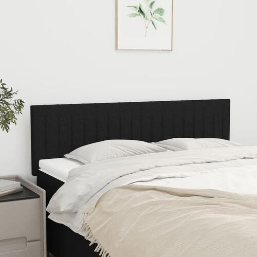 Sengegavle 2 stk. 72x5x78/88 cm stof sort