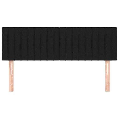 Sengegavle 2 stk. 72x5x78/88 cm stof sort