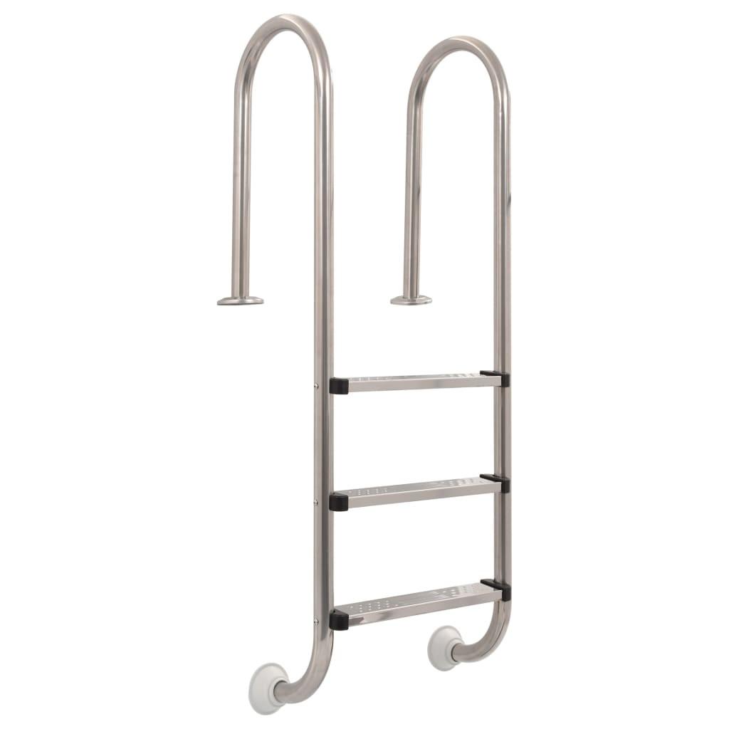 Poolstige 3 trin rustfrit stål 304 120 cm