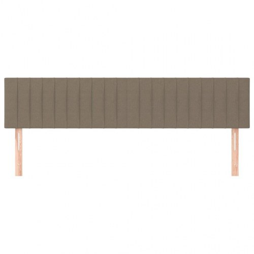 Sengegavl i stof 160 x 5 x 78/88 cm - gråbrun