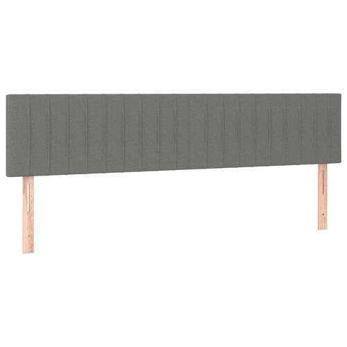 Sengegavle 2 stk. 90x5x78/88 cm stof mørkegrå