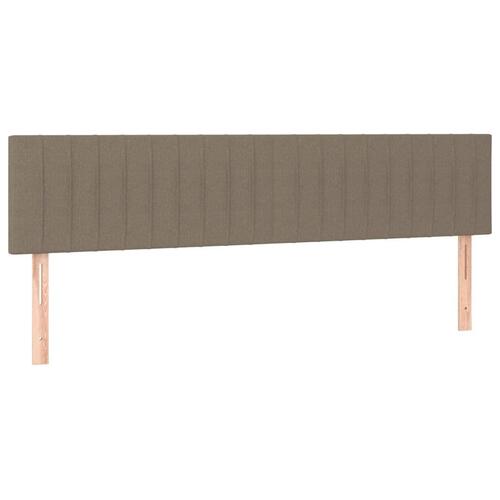 Sengegavle 2 stk. 90x5x78/88 cm stof gråbrun