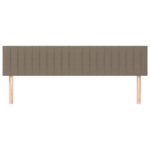 Sengegavle 2 stk. 90x5x78/88 cm stof gråbrun