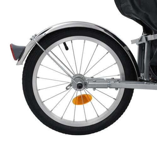 Cykelbagagetrailer med taske orange og sort