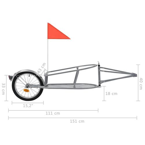 Cykelbagagetrailer med taske orange og sort