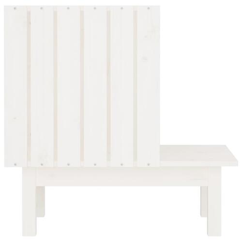 Kattehus 60x36x60 cm massivt fyrretræ hvid