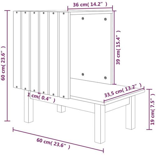 Kattehus 60x36x60 cm massivt fyrretræ hvid