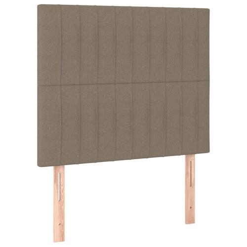 Sengegavle 2 stk. 100x5x78/88 cm stof gråbrun