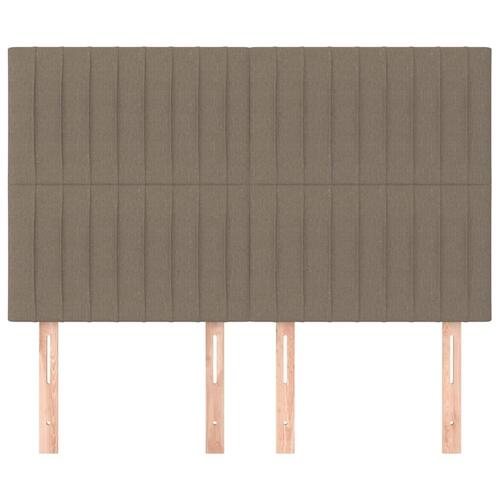 Sengegavle 4 stk. 72x5x78/88 cm stof gråbrun