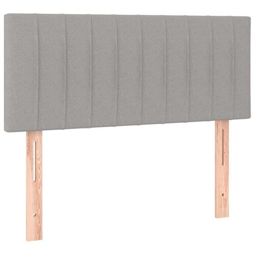Sengegavl 80x5x78/88 cm stof lysegrå