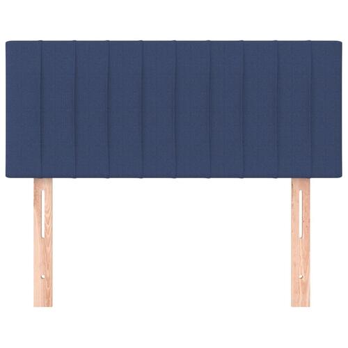 Sengegavl 100x5x78/88 cm stof blå