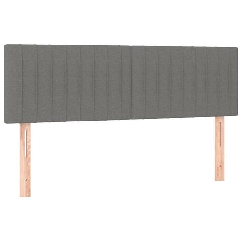 Sengegavle 2 stk. 72x5x78/88 cm stof mørkegrå
