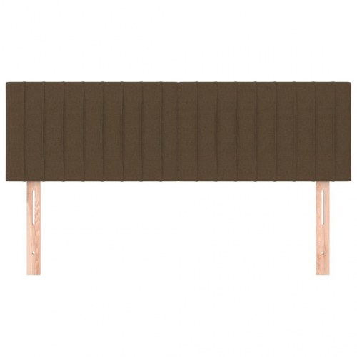 Sengegavl i stof 144 x 5 x 78/88 cm - mørkebrun