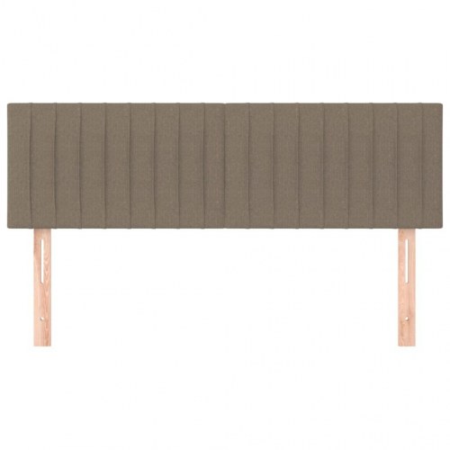 Sengegavl i stof 144 x 5 x 78/88 cm - gråbrun