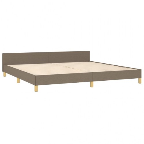 Sengeramme uden madras 200x200 cm - stof, gråbrun