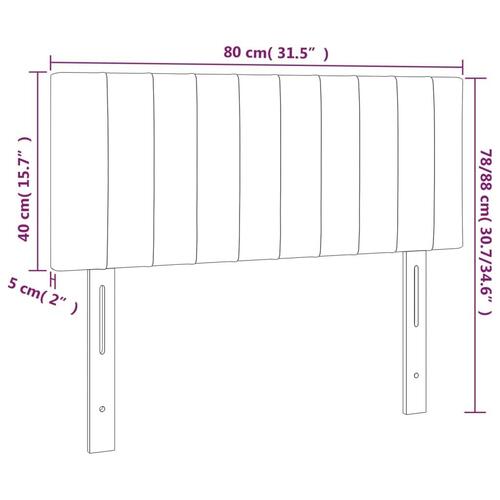 Sengegavl 80x5x78/88 cm stof sort