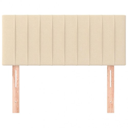 Sengegavl 80 x 5 x 78/88 cm stof - cremefarvet