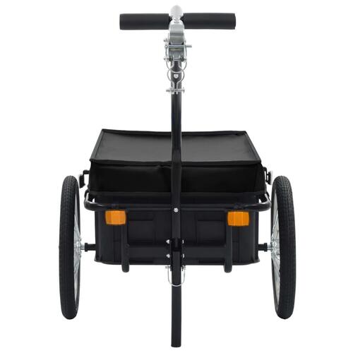 Cykeltrailer/trækvogn 155x60x83 cm stål sort