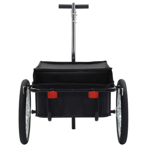 Cykeltrailer/trækvogn 155x60x83 cm stål sort