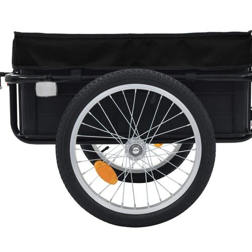 Cykeltrailer/trækvogn 155x60x83 cm stål sort
