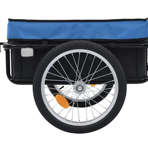 Cykeltrailer/trækvogn 155x60x83 cm stål blå
