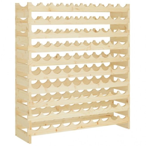 Vinreol 101x29x112 cm massivt fyrretræ