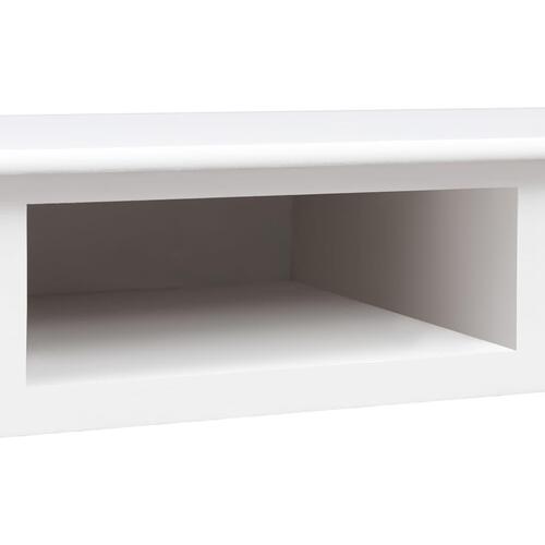 Skrivebord 108x45x76 cm massivt kejsertræ hvid