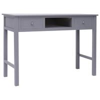 Skrivebord 108x45x76 cm massivt kejsertræ grå