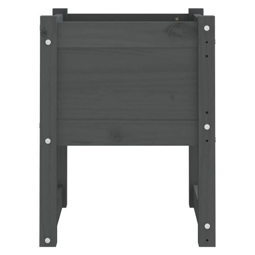 Plantekasse 40x40x52,5 cm massivt fyrretræ grå