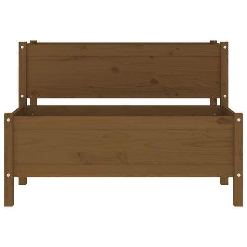 Plantekasse 110x84x75 cm massivt fyrretræ gyldenbrun