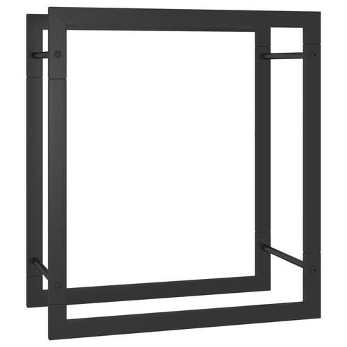 Brændestativ 50x28x56 cm stål matsort