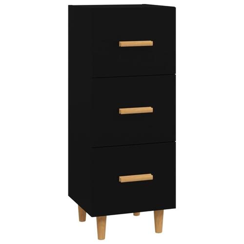 Skænk 34,5x34x90 cm konstrueret træ sort