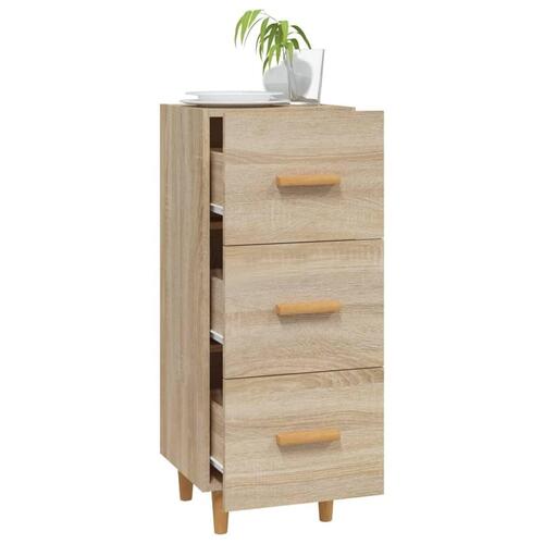 Skænk 34,5x34x90 cm konstrueret træ sonoma-eg