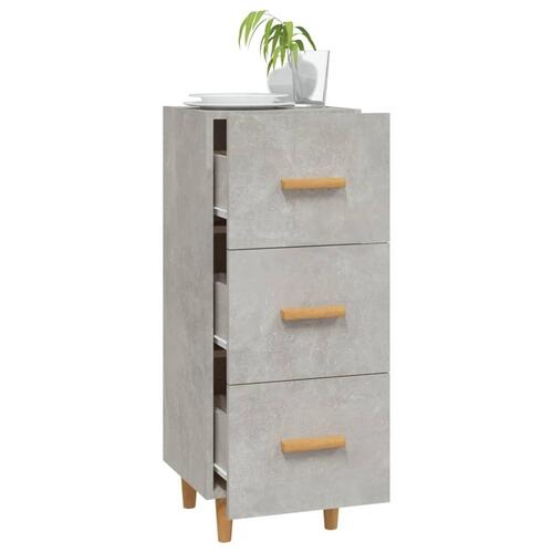 Skænk 34,5x34x90 cm konstrueret træ betongrå