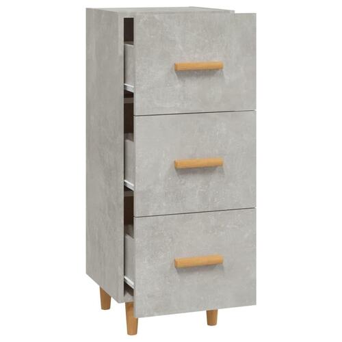 Skænk 34,5x34x90 cm konstrueret træ betongrå