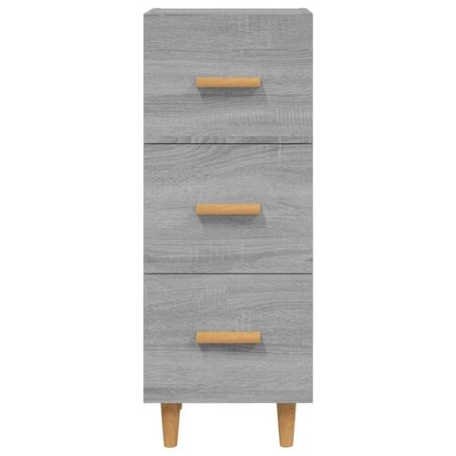 Skænk 34,5x34x90 cm konstrueret træ grå sonoma-eg