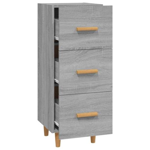 Skænk 34,5x34x90 cm konstrueret træ grå sonoma-eg