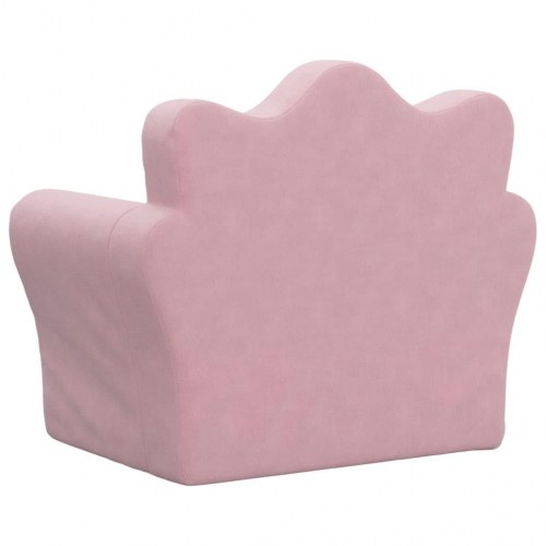 Sofa til børn blødt plys pink