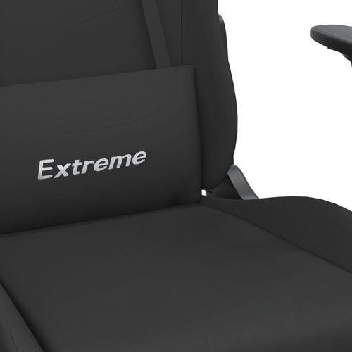 Gamingstol med massagefunktion + fodstøtte stof sort