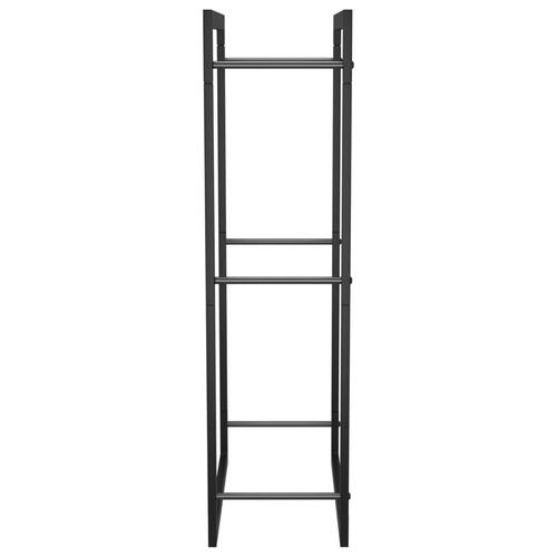 Brændestativ 50x28x94 cm stål matsort