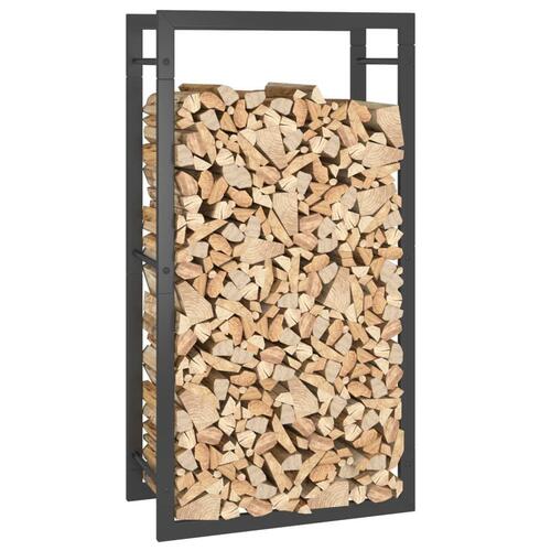 Brændestativ 50x28x94 cm stål matsort
