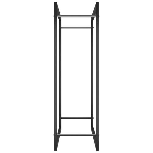 Brændestativ 80x28x86 cm stål matsort